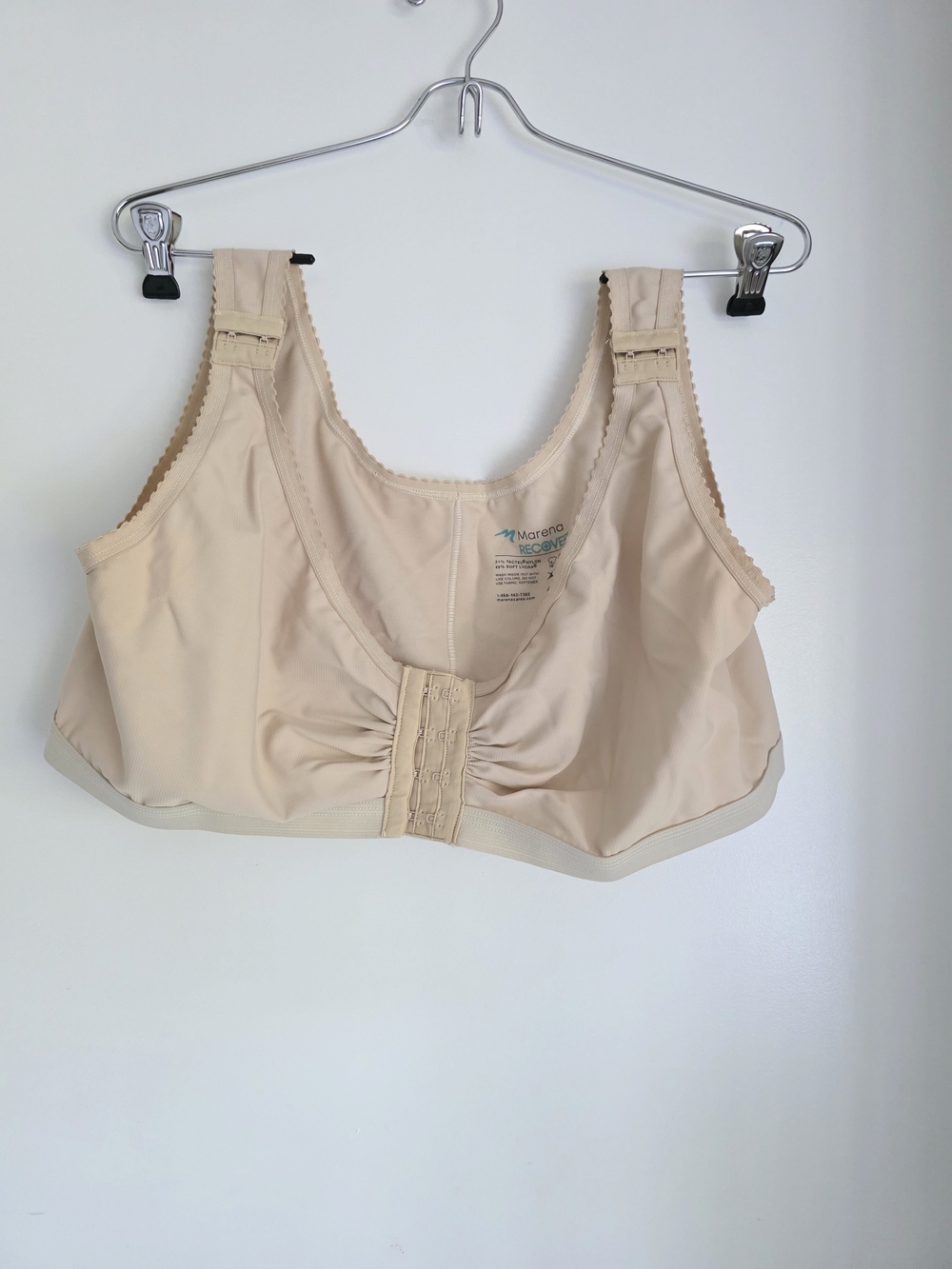 Marena Beige Front-Closure Comfort Bra 4648